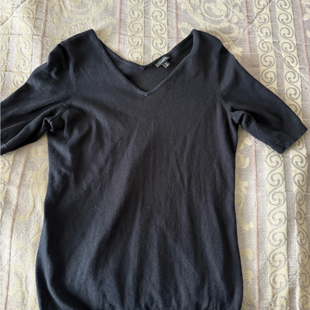 Talbots Classic Black Knit Top